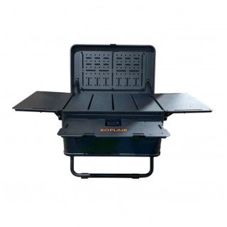 1 - Opvouwbare mobiele campingorganizer van aluminium voor campers en bestelwagens